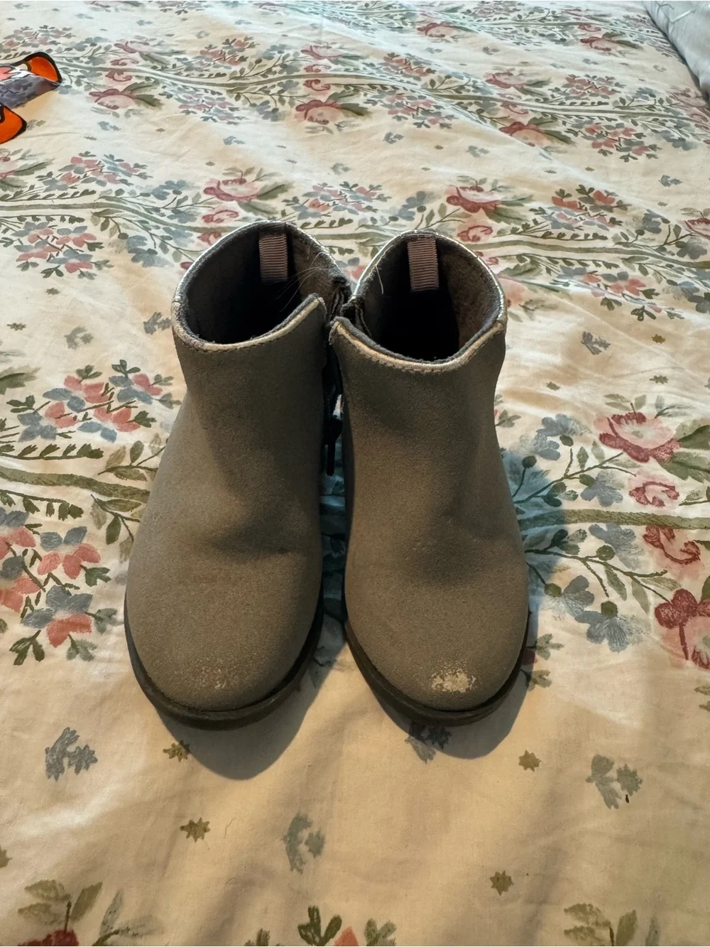 Gymboree Kids Grey Ankle Boots - Simple Pull-Tab Style